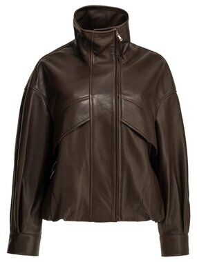 Nour Hammour Roland Leather Jacket Tag Size XS Women